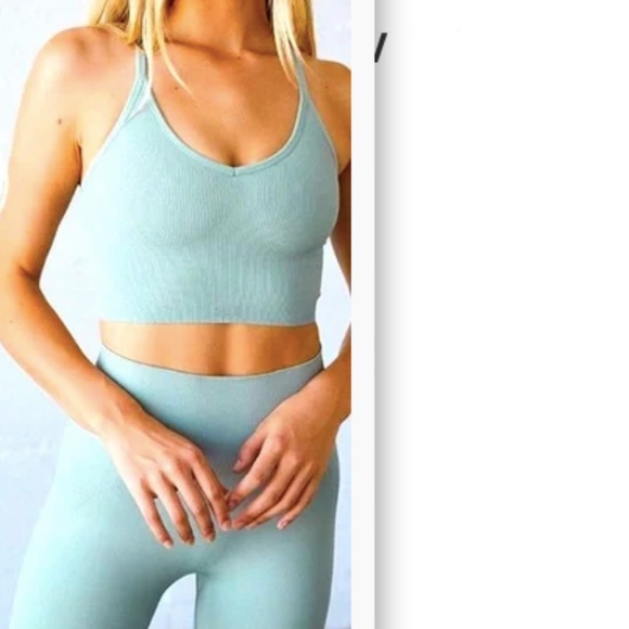 SET ACTIVE SCULPTFLEX™ RIBBED V BRA GEM SIZE LARGE - Picture 5 of 5